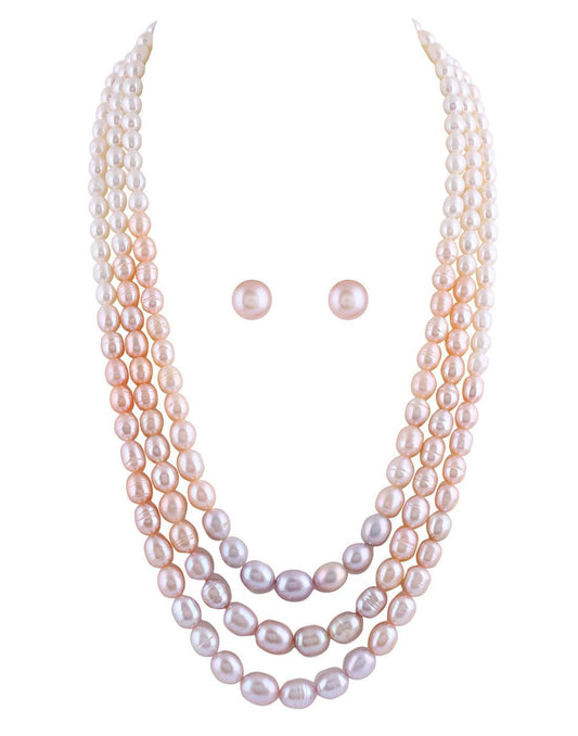 Natural Fresh Water Pearl Set Chain from for Women - Ghanshyamdas Jewellers