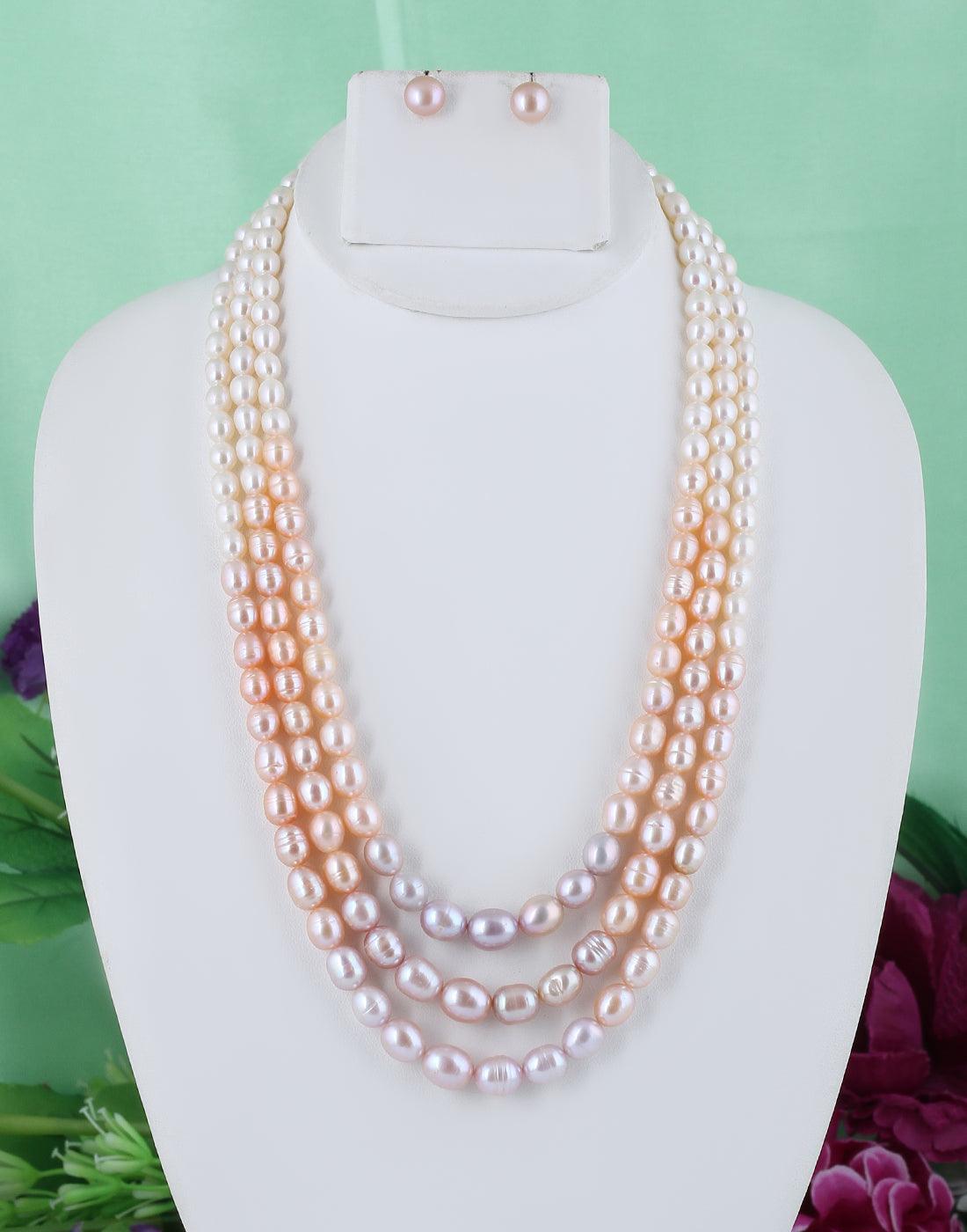 Natural Fresh Water Pearl Set Chain from for Women - Ghanshyamdas Jewellers