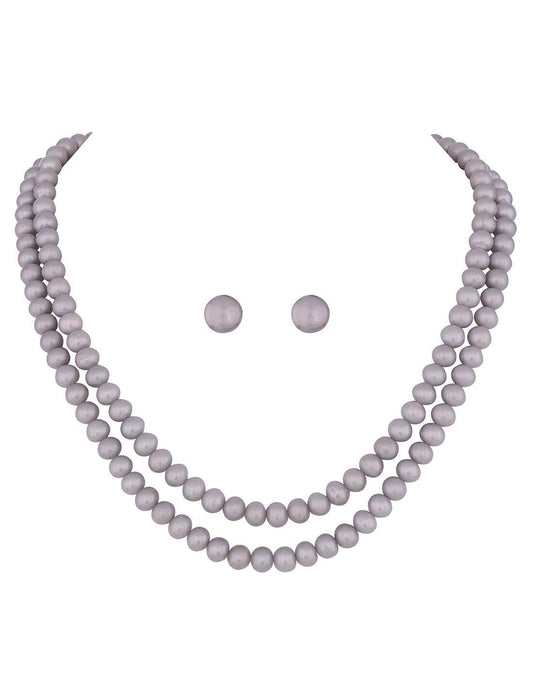 Double Layer Natural Fresh Water Pearls Set Set For Women n Girls - Ghanshyamdas Jewellers