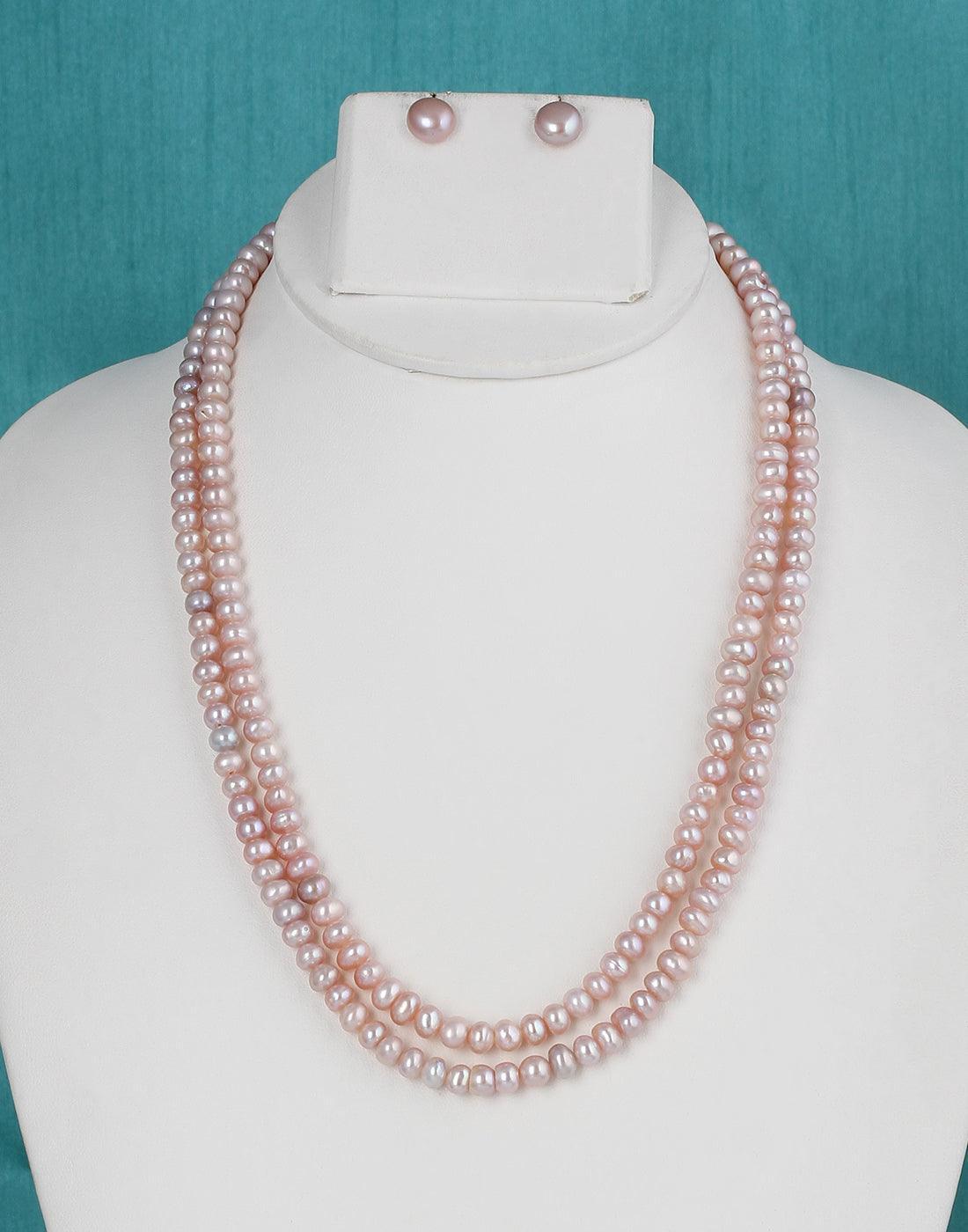 Double Line Natural Fresh Water Pearls Set For Women n Girls - Ghanshyamdas Jewellers