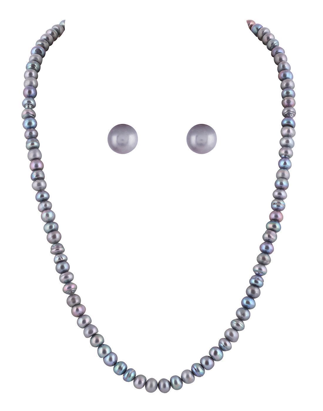 Single Line Natural Fresh Water Pearls Set For Women n Girls - Ghanshyamdas Jewellers