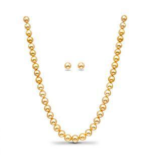 Gold Plated Pearl Set for women with Earrings - Ghanshyamdas Jewellers