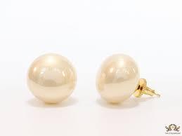 Luxury peech pearl earrings - Ghanshyamdas Jewellers